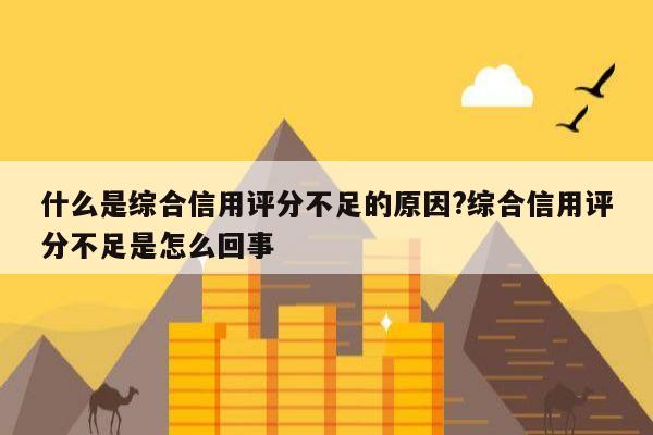 什么是综合信用评分不足的原因?综合信用评分不足是怎么回事