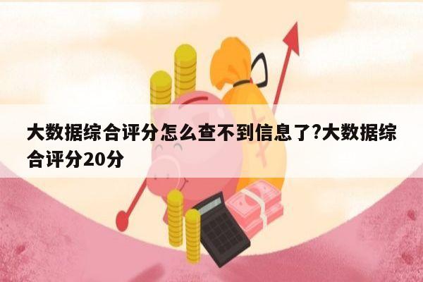 大数据综合评分怎么查不到信息了?大数据综合评分20分