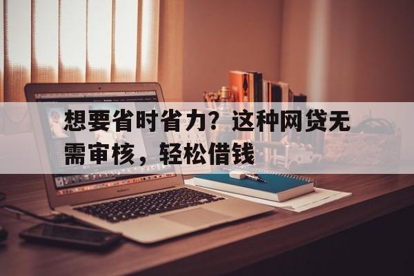 想要省时省力？这种网贷无需审核，轻松借钱