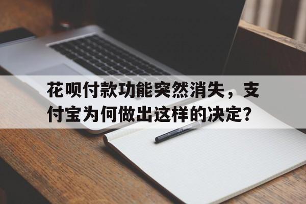 花呗付款功能突然消失，支付宝为何做出这样的决定？