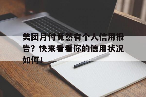 美团月付竟然有个人信用报告？快来看看你的信用状况如何！