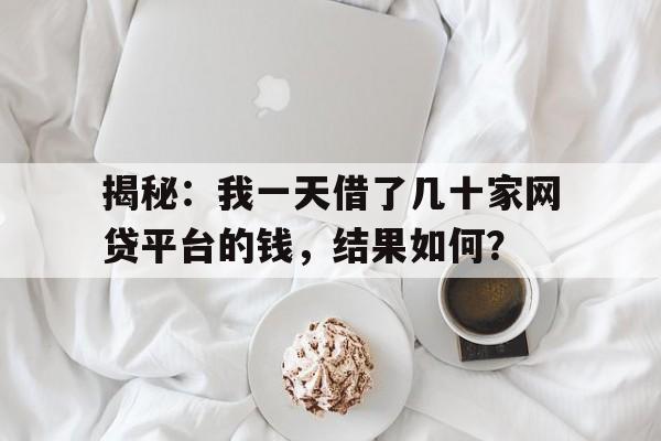 揭秘：我一天借了几十家网贷平台的钱，结果如何？