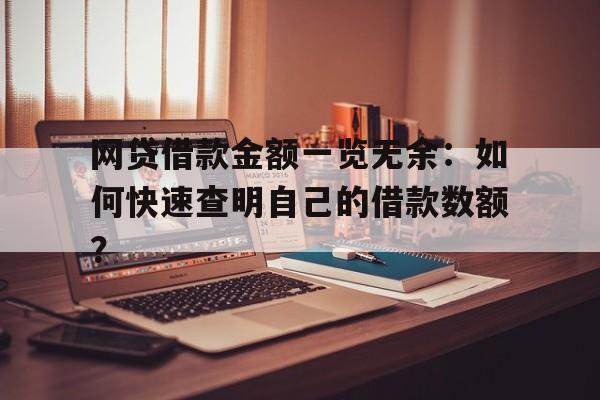 网贷借款金额一览无余：如何快速查明自己的借款数额？