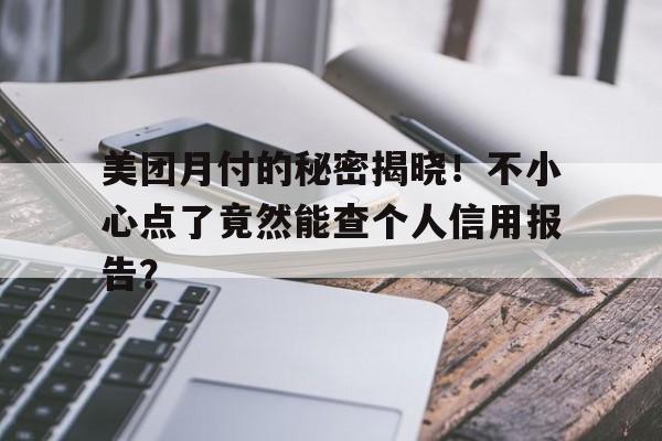 美团月付的秘密揭晓！不小心点了竟然能查个人信用报告？