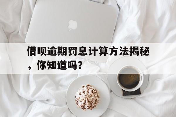 借呗逾期罚息计算方法揭秘，你知道吗？