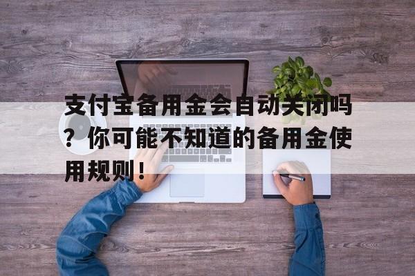 支付宝备用金会自动关闭吗？你可能不知道的备用金使用规则！