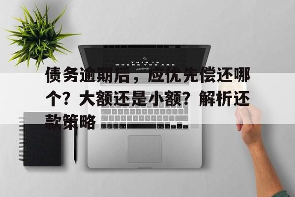 债务逾期后，应优先偿还哪个？大额还是小额？解析还款策略