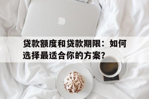 贷款额度和贷款期限：如何选择最适合你的方案？