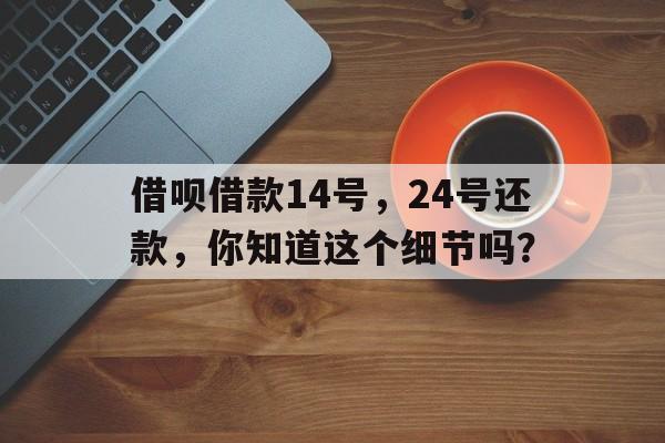 借呗借款14号，24号还款，你知道这个细节吗？