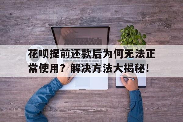 花呗提前还款后为何无法正常使用？解决方法大揭秘！