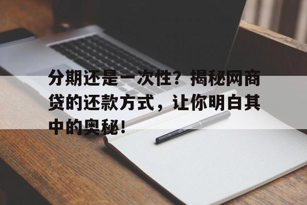 分期还是一次性？揭秘网商贷的还款方式，让你明白其中的奥秘！