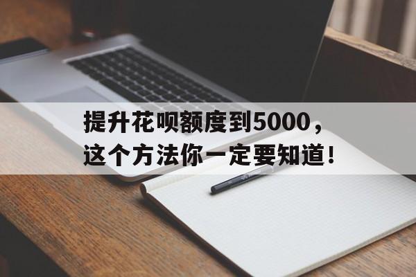 提升花呗额度到5000，这个方法你一定要知道！