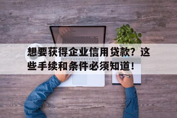 想要获得企业信用贷款？这些手续和条件必须知道！