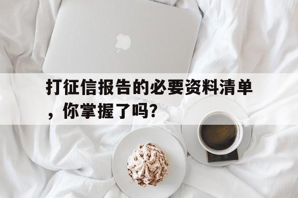 打征信报告的必要资料清单，你掌握了吗？