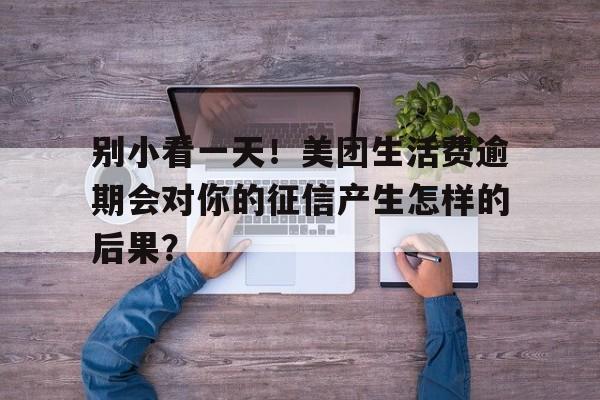 别小看一天！美团生活费逾期会对你的征信产生怎样的后果？