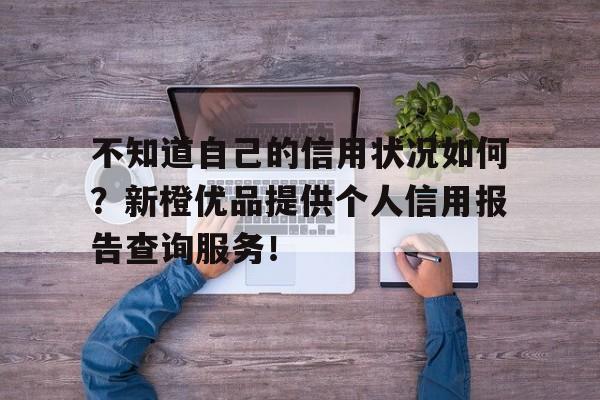 不知道自己的信用状况如何？新橙优品提供个人信用报告查询服务！