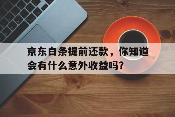 京东白条提前还款，你知道会有什么意外收益吗？