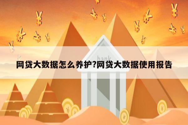 网贷大数据怎么养护?网贷大数据使用报告