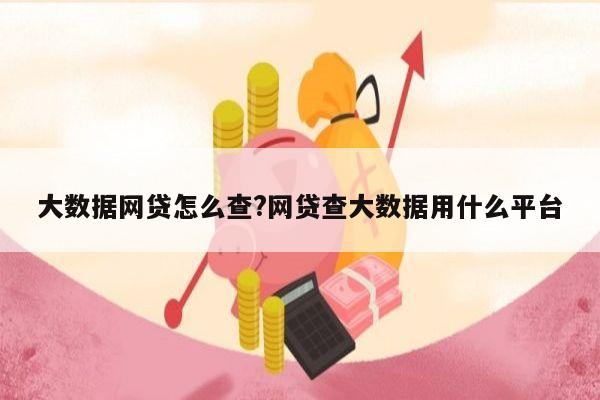 大数据网贷怎么查?网贷查大数据用什么平台