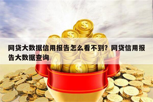 网贷大数据信用报告怎么看不到？网贷信用报告大数据查询