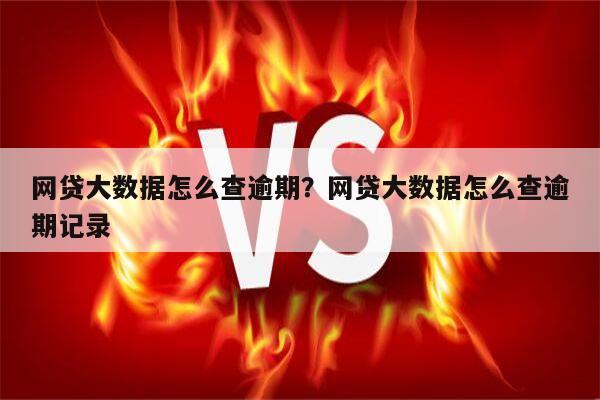 网贷大数据怎么查逾期？网贷大数据怎么查逾期记录