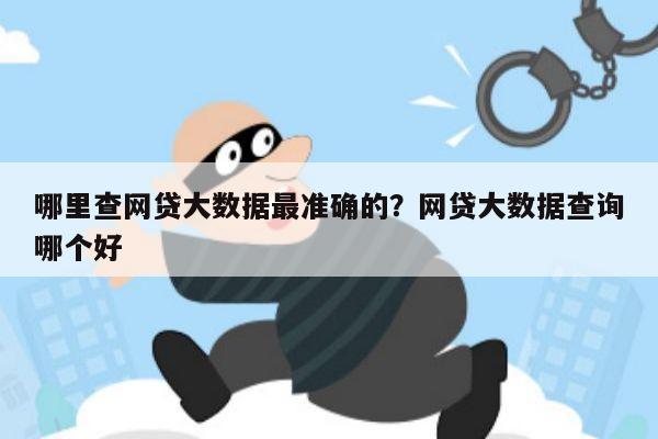 哪里查网贷大数据最准确的？网贷大数据查询哪个好