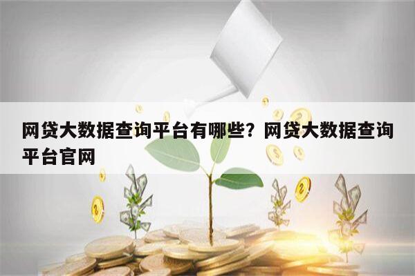 网贷大数据查询平台有哪些？网贷大数据查询平台官网