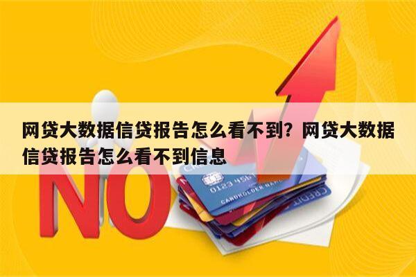 网贷大数据信贷报告怎么看不到？网贷大数据信贷报告怎么看不到信息