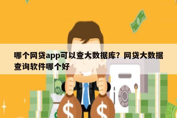 哪个网贷app可以查大数据库？网贷大数据查询软件哪个好