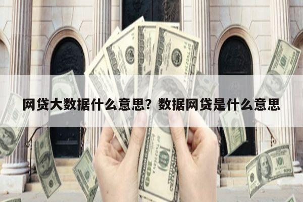 网贷大数据什么意思？数据网贷是什么意思