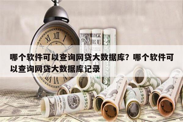 哪个软件可以查询网贷大数据库？哪个软件可以查询网贷大数据库记录