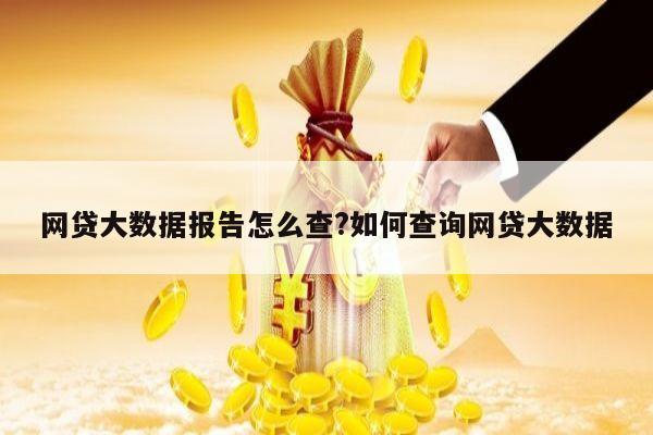 网贷大数据报告怎么查?如何查询网贷大数据