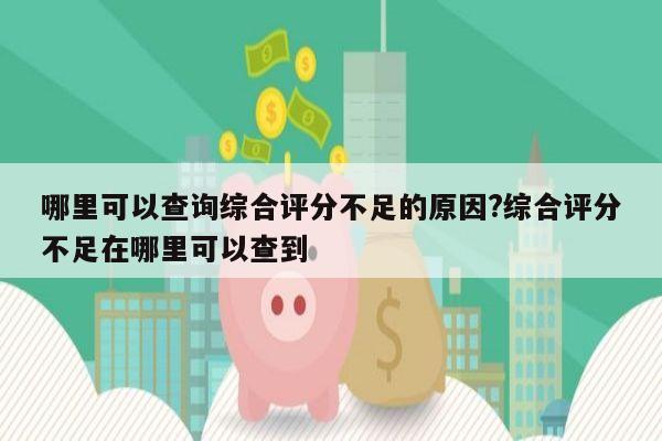 哪里可以查询综合评分不足的原因?综合评分不足在哪里可以查到